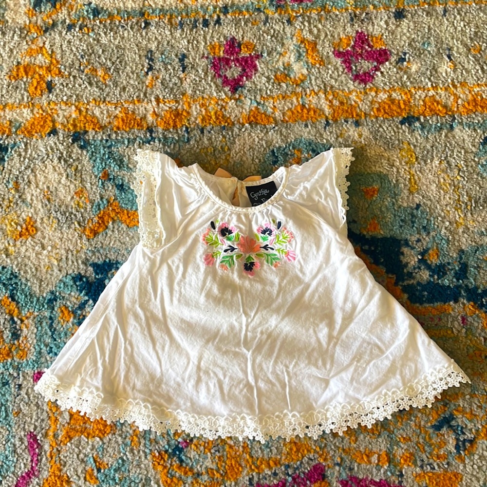 Cynthia Rowley floral embroidered top